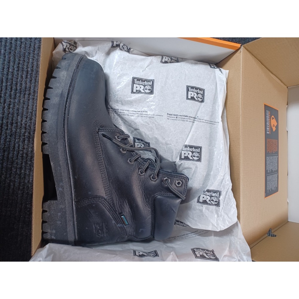 Timberland Pro Boot Men Size 10.5 M Direct Attach Soft Toe Work Black Waterproof - Picture 7 of 7